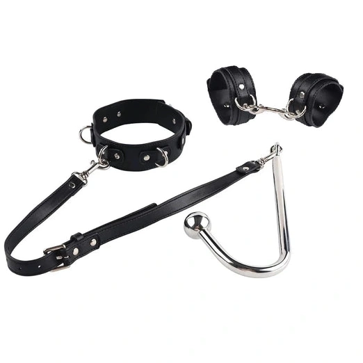 Anal Hooks Elegant Beaded 5334 with and Collar Cuffs Anal Hook 0919